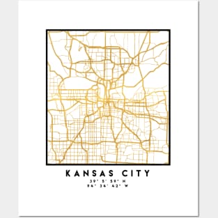 KANSAS CITY MISSOURI CITY STREET MAP ART Posters and Art